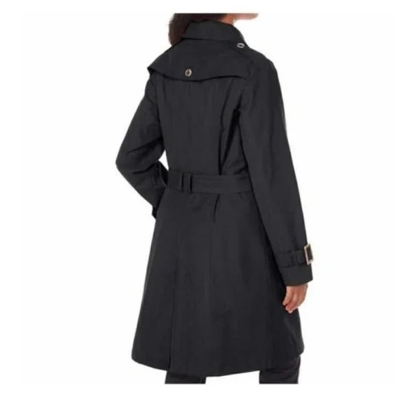 PENDLETON Women Waterproof Trench Coat Jacket W/ Belt A42--Black - Picture 2 of 11